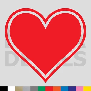 Heart Outline Vinyl Die Cut Decal Sticker - Love - Picture 1 of 16