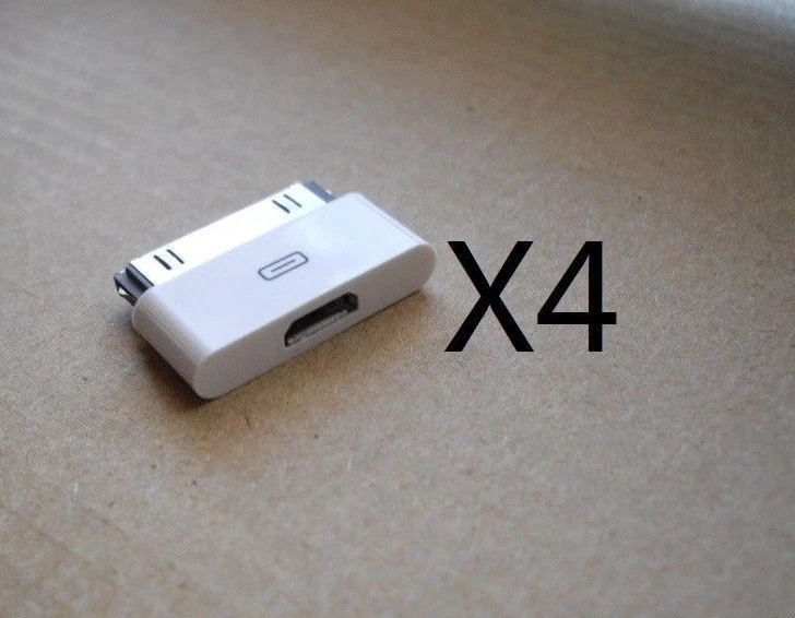 🔥4X Micro USB Female to 30pin Male Charger Adapter For iPad/iPod/iPhone 4 S🔥 - Image 1 of 4