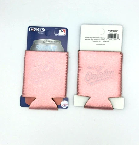 (2 PACK) BALTIMORE ORIOLES ROSE GOLD DOUBLE SIDED CAN COOLERS KOOZIES FREE SHIP Cover