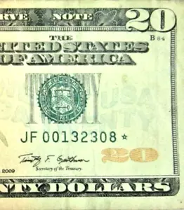 2009 $20 Dollar Bill *Star* U.S Federal Reserve Note⭐337⭐ - Picture 1 of 3