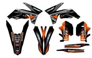 2012-2013 EXC-F SURGE Black Senge Graphics Kit Compatible with KTM - Foto 1 di 10