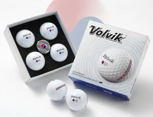 Volvik Condor S3 Korean Edition 4ea 3pc Golf Ball + Taegeuk Ball Marker - Picture 1 of 4
