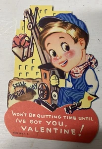 Vintage Valentinstag, Bauarbeiter - Bild 1 von 1