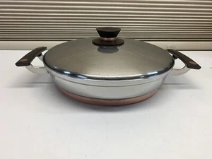 VTG Presto Pride Copper Bottom Double Handle Stainless Pan Skillet 9" with Lid - Picture 1 of 7