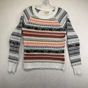 VERA WANG Womens Sweater Fair Isle Colorful Multi Knit PRINCESS Small - Picture 1 of 18