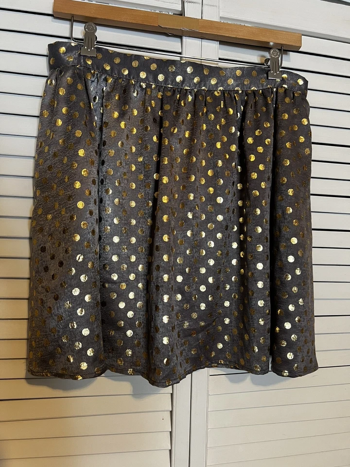 MODCLOTH Women’s Size XL XLarge Skirt Aline Polka Dot Mini Length Lined Pockets - Image 1 of 4
