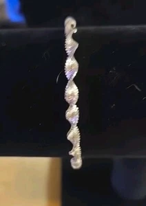 Sterling Silber gedrehtes Serpentin Kette Armband - 7" 3mm Italien Diamantschliff - Bild 1 von 4