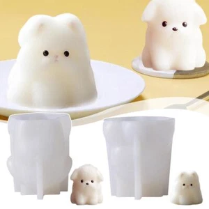 3D Cat Candle Mold Silicone DIY Mousse Cake Jelly Pudding 2024 Gel Molds U2S9 - Picture 1 of 14