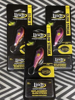 (3) Lindy Glow Streak 5/16oz Sunspot Ice Fishing Walleye Jigs - FAST SHIPPING! - Image 1 of 2