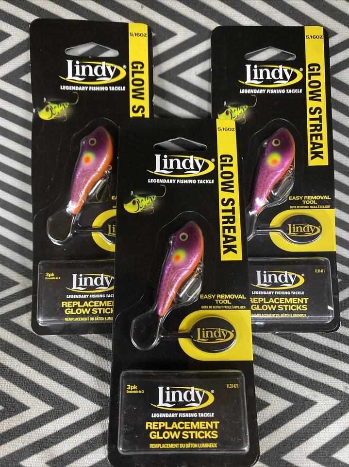 Lindy Glow Spoons 5/16 OZ SUNSPOT with Replacement Glow Sticks LGSTK225