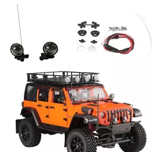 For MN128 Wrangler RC Truck Accessories Side Front Light Lamp w/ Antennae Kit - Imagen 1 de 8