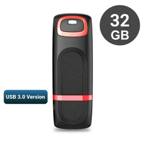 32GB USB 3.0 Flash Drive Thumb Memory Stick Pen Drive Storage Stick Slim Black - Picture 1 of 8