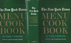 The New York Times Menu Cook Book Craig Claiborne 1966 harper & row hc/dj 1st - Imagen 1 de 12