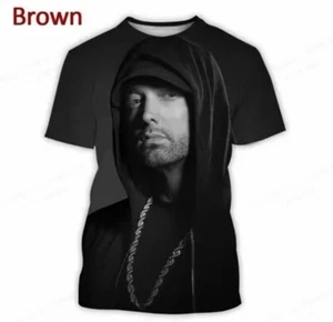 Boys Teenagers Adults Eminem Rapper 3D T-shirt Tops Hip Hop NEW - Picture 1 of 5