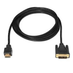Cable Adaptador de Video DVI 18+1 a HDMI M/M Negro 10.15.0502 / 1,8m - Nanocable - Imagen 1 de 2