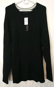 Tahari Men's Ribbed Black Long Sleeve Sweater XL - Picture 1 of 3