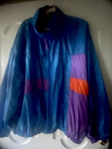 90's Vintage Size XL ProSpirit Nylon Multi Color Windbreaker Track Jacket EUC - Picture 1 of 7