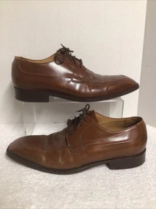 Scarpe Tasso Elba uomo 12 M eleganti grembiule punta Marco M40704 pelle marrone stringate - Foto 1 di 10