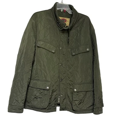 Boston Traders Mens Quilted Barn Jacket Olive Green XL Full Zip Pockets - Image 1 of 4