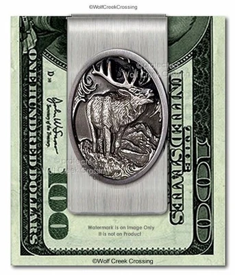 ELK RIVER MONEY CLIP Stainless Steel Deer Hunter Hunt Moose Men's Jewelry HOT! - Image 1 of 4