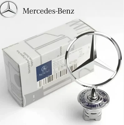 For Mercedes-Benz Front Hood Ornament Mounted Standing Star Badge Emblem US NEW - Image 1 of 4