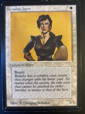 English - MTG Benalish Hero - MP - Limited Edition Beta - Image 1 of 2