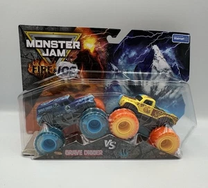 Monster jam fire and ice Split Grave Digger Vs  Whiplash - Picture 1 of 2