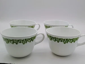 Vintage Corelle Spring Blossom/Crazy Daisy Lot Of 4 Teacups - Picture 1 of 10