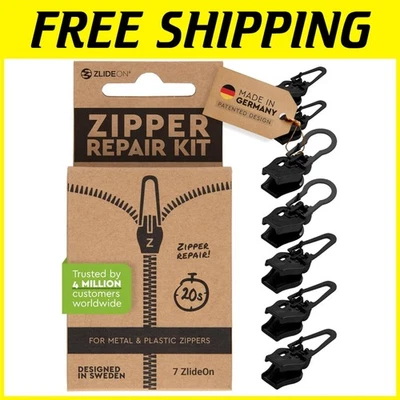 Instant Zipper Multipack - 7pcs, Black - Image 1 of 4