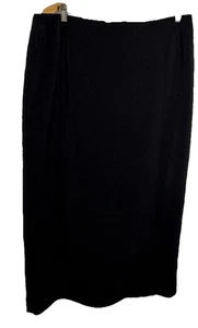 Gonna lunga a matita nera Investment taglia 16 foderata lavoro carriera classica USA - Foto 1 di 8