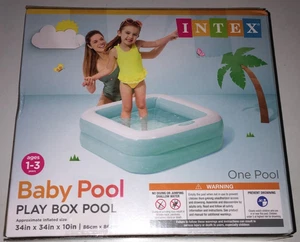 Brand new Intex 57100EP 34" x 34" x 10" play box baby pool blue inflatable - Picture 1 of 2