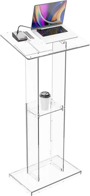 Acrylic Podium Stand, Pulpits for Churches 50 inch Modern Lecterns & Podiums NEW - Image 1 of 4