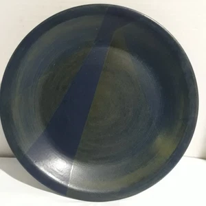 Plato redondo azul Iron Mountain gres Nancy Patterson 10 5/8" Taiwán - Imagen 1 de 9