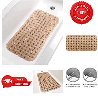 Alfombra de baño de vinilo antideslizante grande 31"x16" - cómoda segura y lavable a máquina Foto 1 de 4