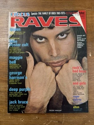 VTG Circus RAVES Magazine March 1975 KISS Freddie Mercury Queen Cover Ex Cond - Image 1 of 4