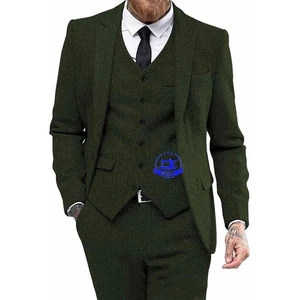 Herringbone Man Suits Tweed Suits Dinner Suit Herringbone Wedding Suit British G - Picture 1 of 16