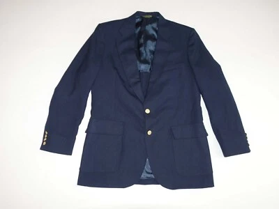 Eagle одежды мужской блейзер размер 42 длиной темно-синий шерсти смесь золото кнопки 42L - Изображение 1 из 4