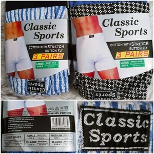 #4 Classic Sports 6 Pairs 50/50 Cotton polyester Jersey Boxers L 36-38 Waist - Picture 1 of 8