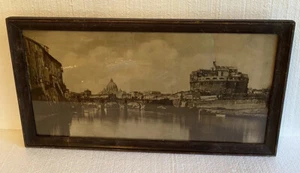 Antique Taber Prang Art Co Castle St Angelo Rome Vatican  Framed - Picture 1 of 11