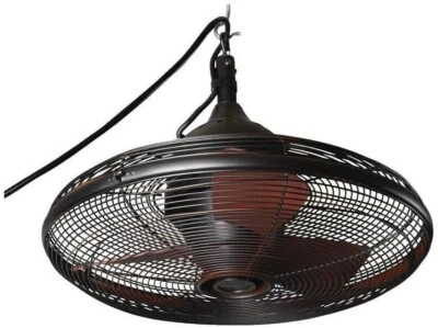 Allen & Roth Valdosta 20-in Oil-Rubbed Bronze Outdoor Downrod Mount Ceiling Fan - Image 1 of 4