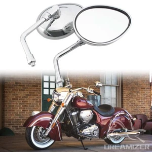 Chrome Motorcycle Side Mirrors For Indian Chief Vintage Classic Chieftain Scout - Picture 1 of 10