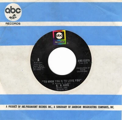 B. B. King - To Know You Is To Love You / I Can't Leave 7" 45 - Image 1 of 4