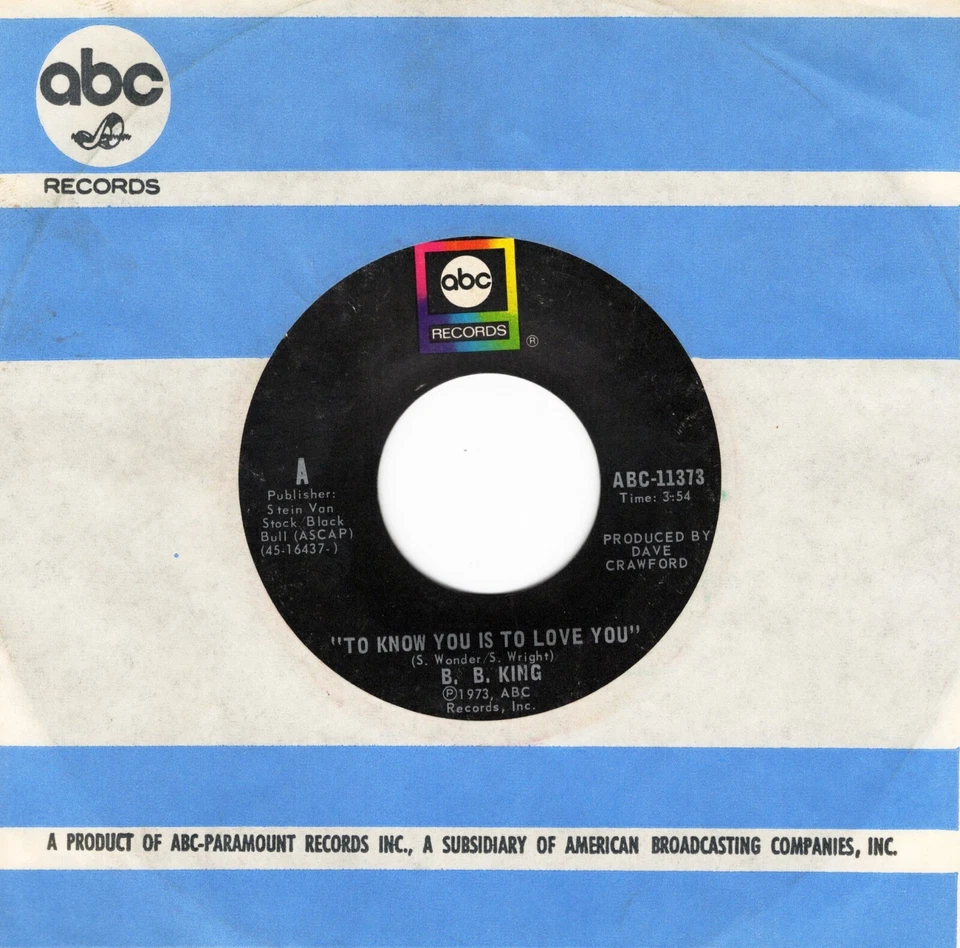 B. B. King - To Know You Is To Love You / I Can't Leave 7 дюймов 45 - Изображение 1 из 4