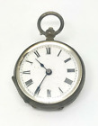 Antique 800 Silver Ladies Open Face Pocket Watch - Parts or Repair