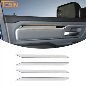 4pcs Chrome Interior Sides Door Strips Cover Trim for Dodge Ram 1500 2018-2020 - Imagen 1 de 11
