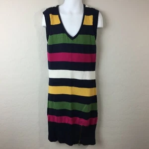 Old Navy Girl's Dress Knit Striped Yellow Blue Green Pink White Size M Medium - Picture 1 of 7