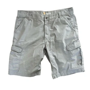 Carhartt Relaxed Fit Force Braxton Cargo Shorts Light Gray Sz 40 - Picture 1 of 16