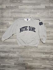 Vintage Champion Notre Dame University Irish Crewneck Sweatshirt Grey Large