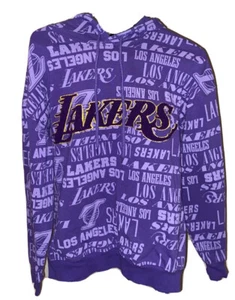 Men’s NBA Large Lakers Hoodie Multicolor Pullover Long Sleeve - Picture 1 of 11