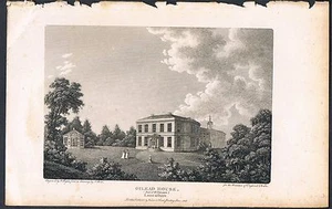 Grabado de Bellezas de Inglaterra y Gales c1807 GILEAD HALL LANCASHIRE - PÁJARO - Imagen 1 de 2